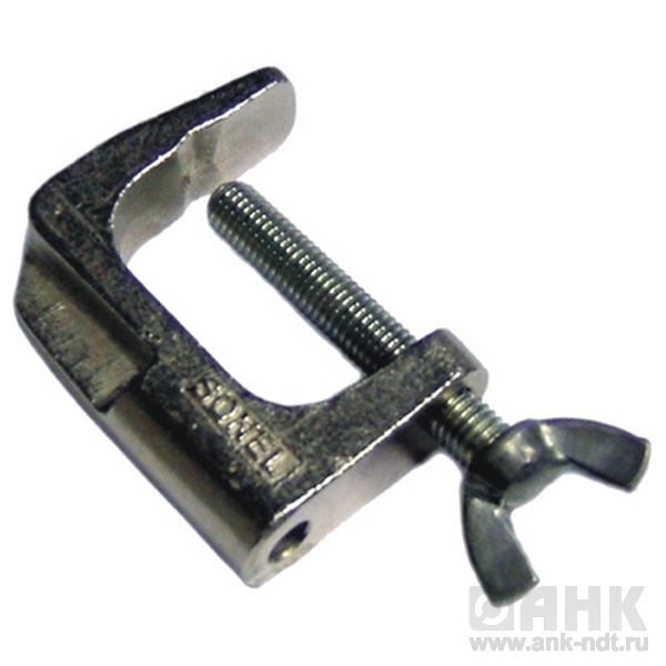 Зажим специальный типа «струбцина» с разъемом «банан»