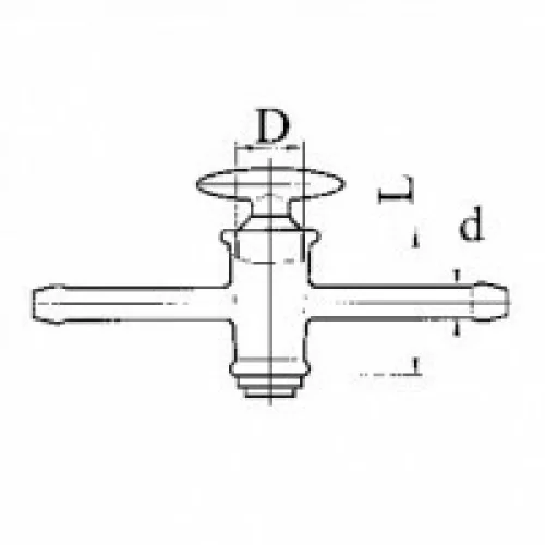 Кран типа К1Х-1-32-2,5 Химлаборприбор эскиз 4-37