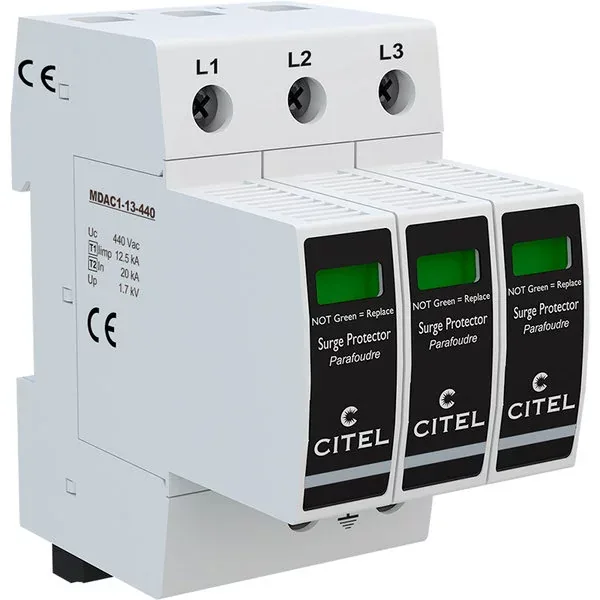 Устройство защиты от импульсных перенапряжений Citel DAC1-13S-30-440 (821710423), тип 1+2