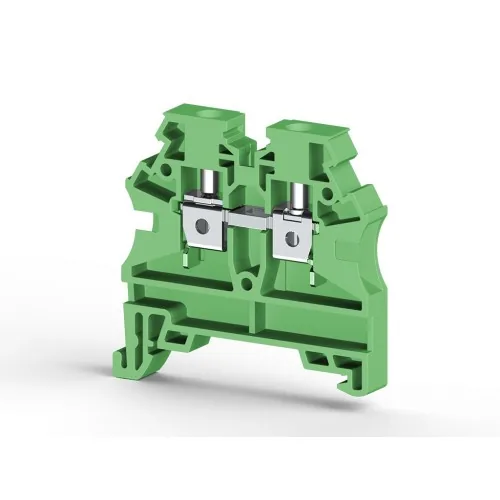 Винтовой клеммник на DIN-рейку 4 мм.кв. зелёный KLEMSAN AVK4 RD RP 304212RP