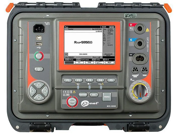Мегаомметр испытаний изоляции электроустановок Sonel MIC-5050
