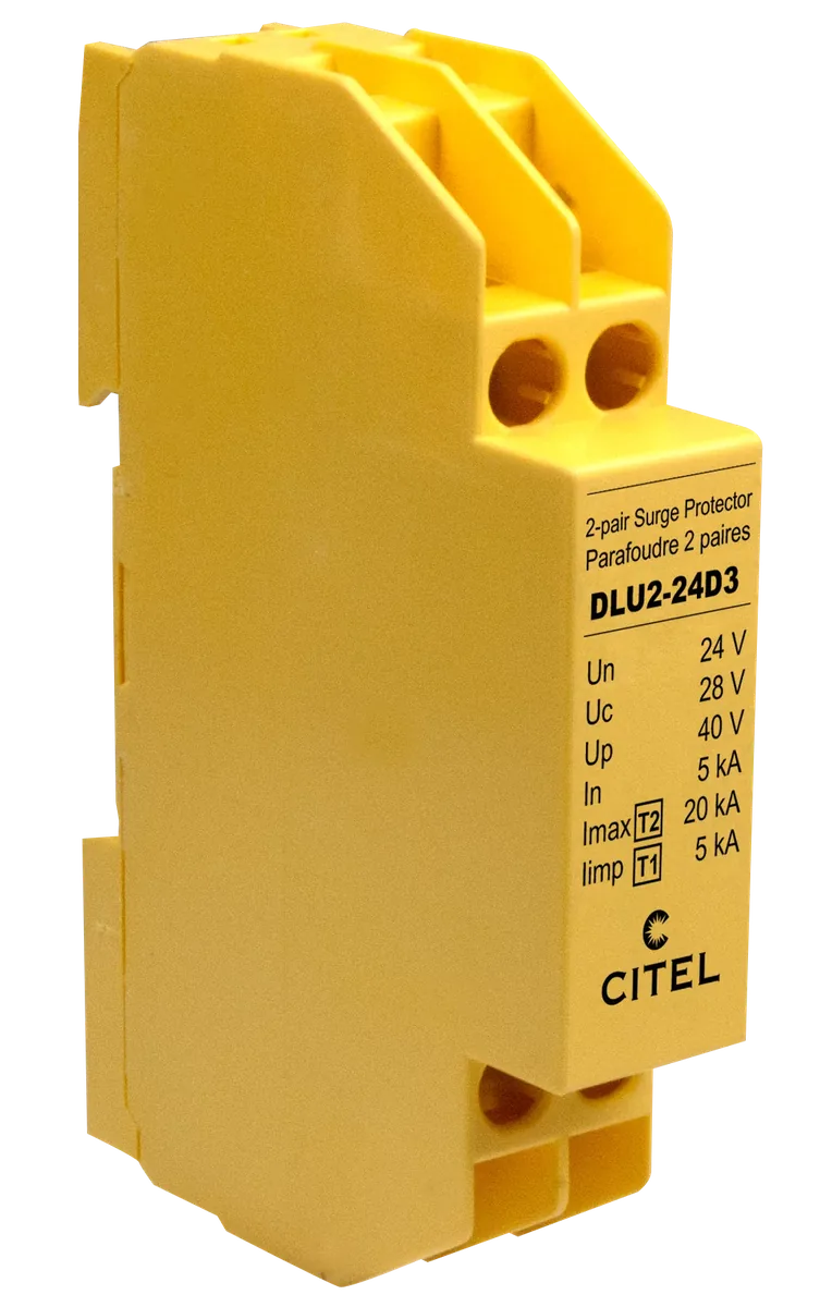 Устройство защиты от импульсных перенапряжений Citel DLU2-24D3 (640401), 2 пары, сети 4-20 мA