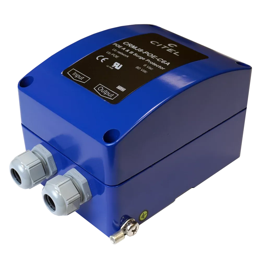 Устройство защиты от импульсных перенапряжений Citel CRMJ8-POE-C6A (581542) уличной установки с PoE, IP66