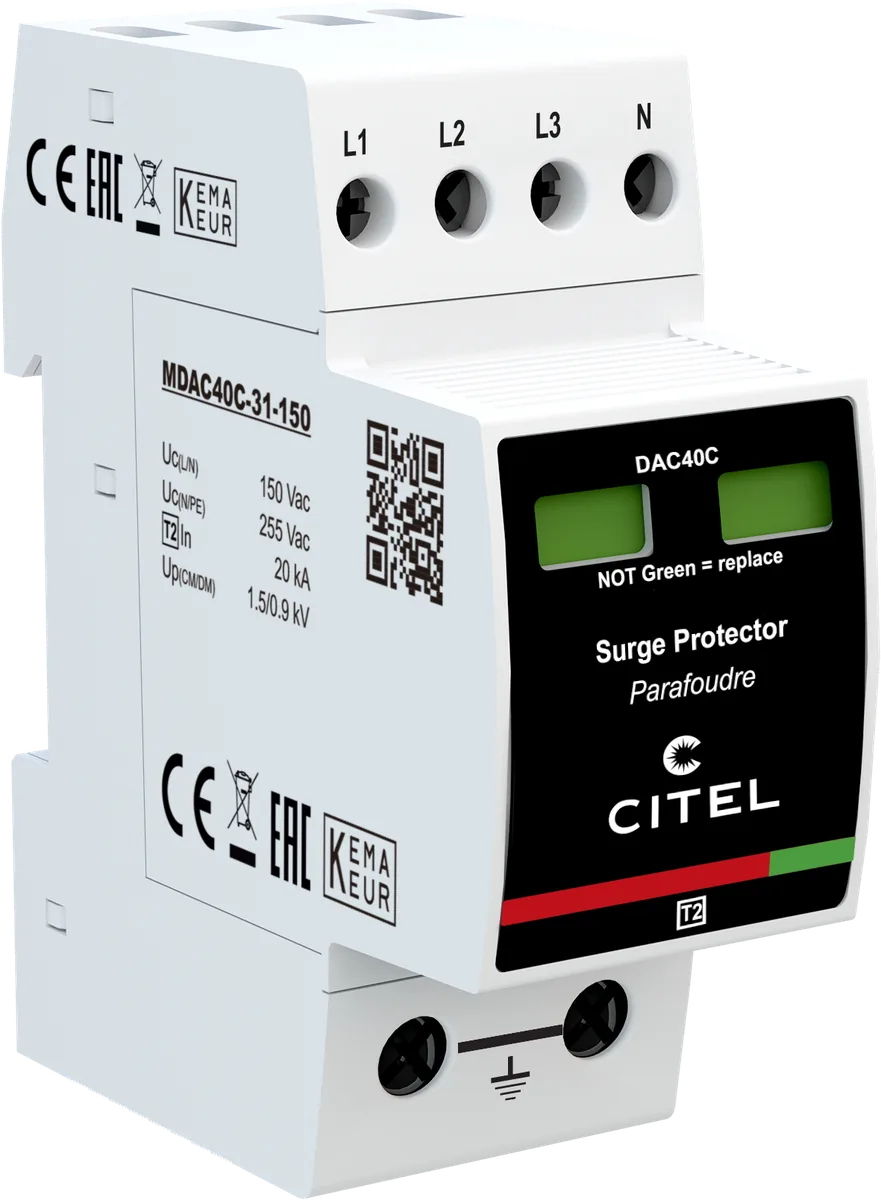 Устройство защиты от импульсных перенапряжений Citel DAC40C-31-150 (821520112), тип 2