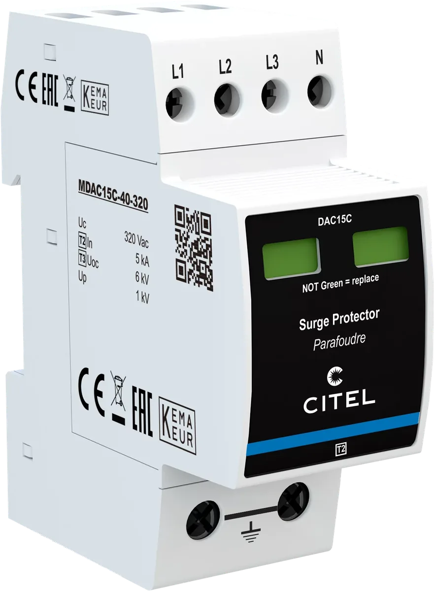 Устройство защиты от импульсных перенапряжений Citel DAC15C-40-320 (821610312), тип 2 (или 3)