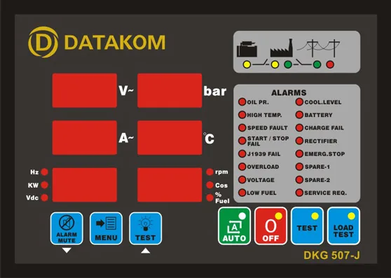 Автоматический блок контроля неисправности электросети DATAKOM DKG-507-J с J1939