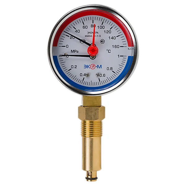 Термоманометр Экомера МД04-80 0...1 МПа 0...160 °С G1\4 L=60