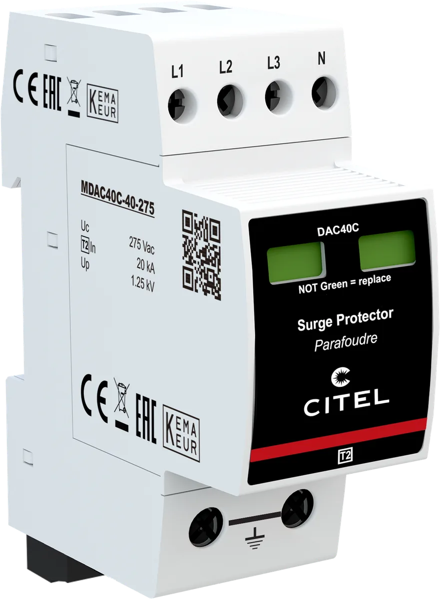 Устройство защиты от импульсных перенапряжений Citel DAC40CS-40-275 (821510222), тип 2
