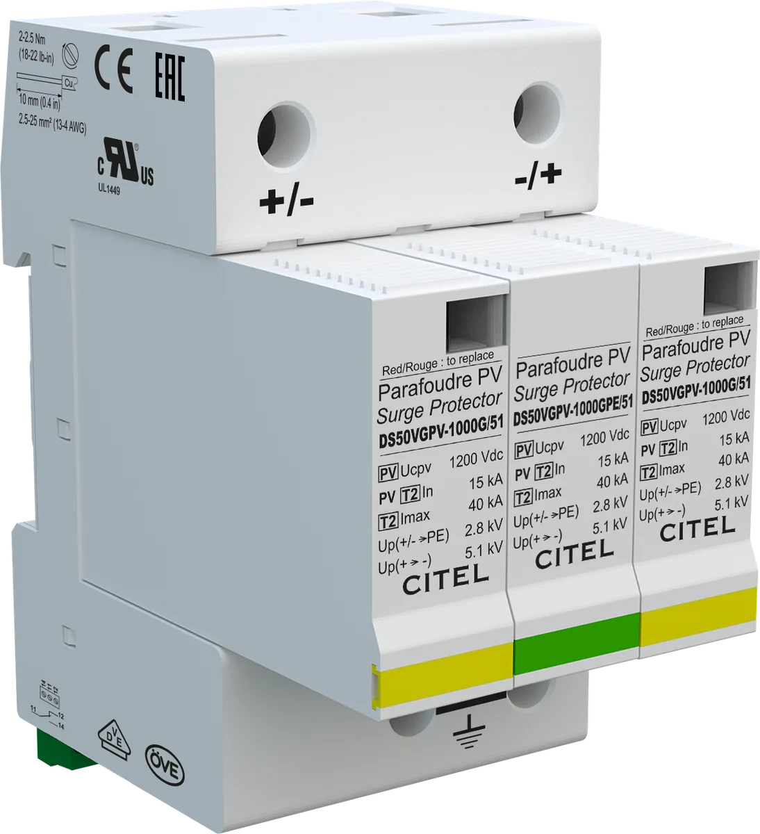 Устройство защиты от импульсных перенапряжений Citel DS50VGPVS-1000G/51 (48131153)