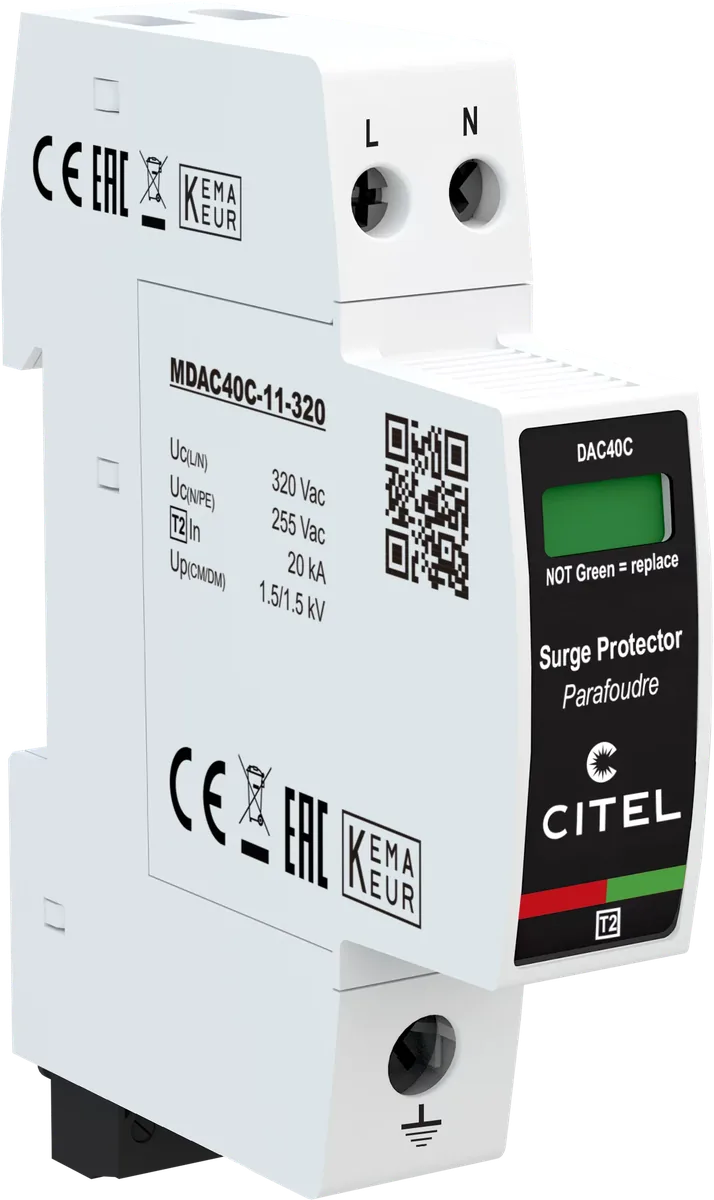 Устройство защиты от импульсных перенапряжений Citel DAC40CS-11-320 (821520321), тип 2