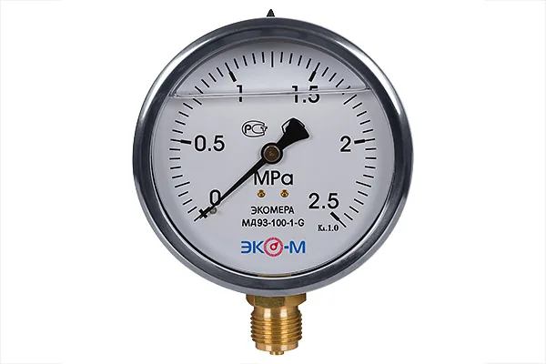 Монометр ЭКОМЕРА МД93-100 мм 0...2.5 МПа G1/2