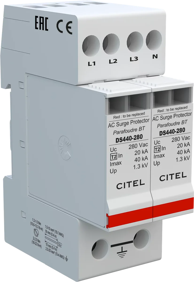 Устройство защиты от импульсных перенапряжений Citel DS440-280 (311102), тип 2