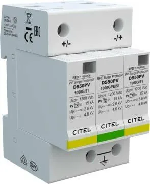 Устройство защиты от импульсных перенапряжений Citel DS50PV-1000G/51 (480381)