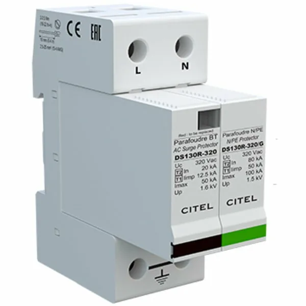 Устройство защиты от импульсных перенапряжений Citel DS132RS-320/G (571932), тип 1+2