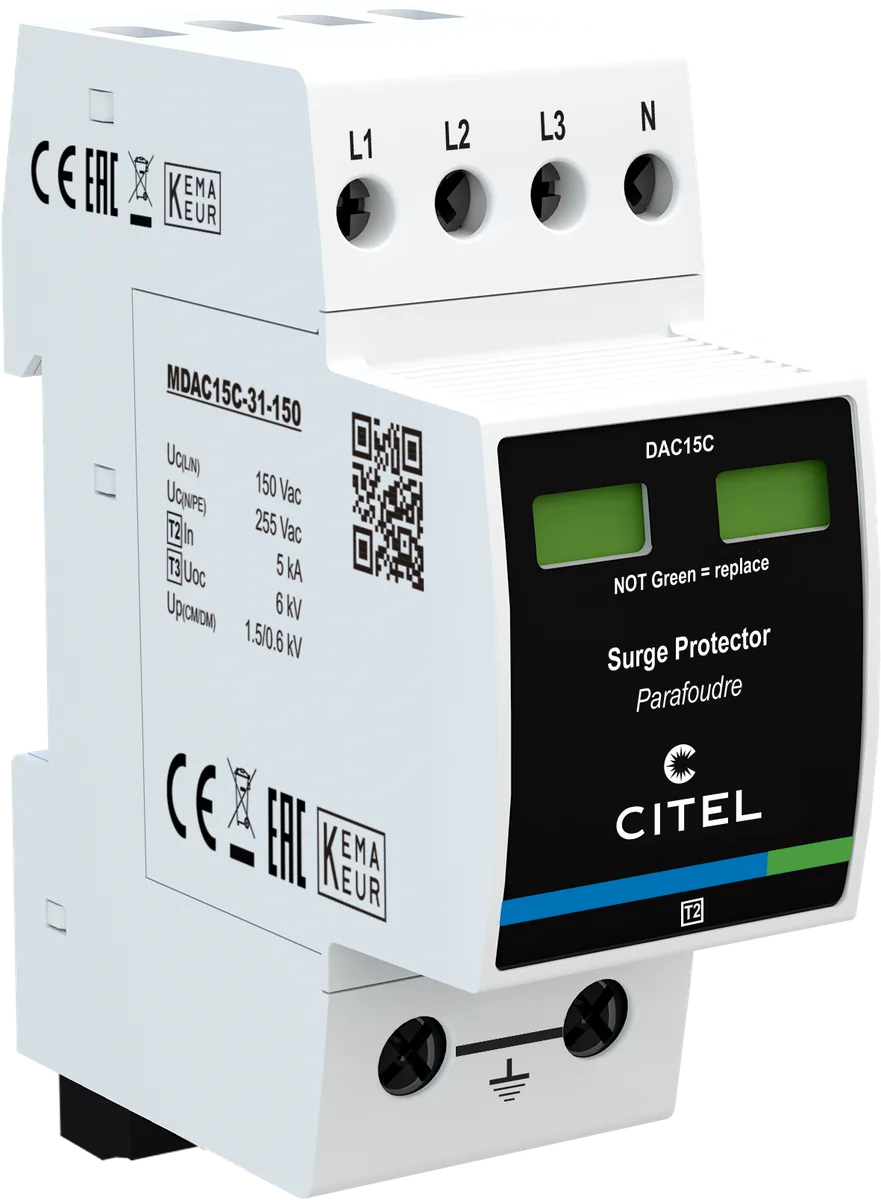 Устройство защиты от импульсных перенапряжений Citel DAC15CS-31-150 (821620122), тип 2 (или 3)