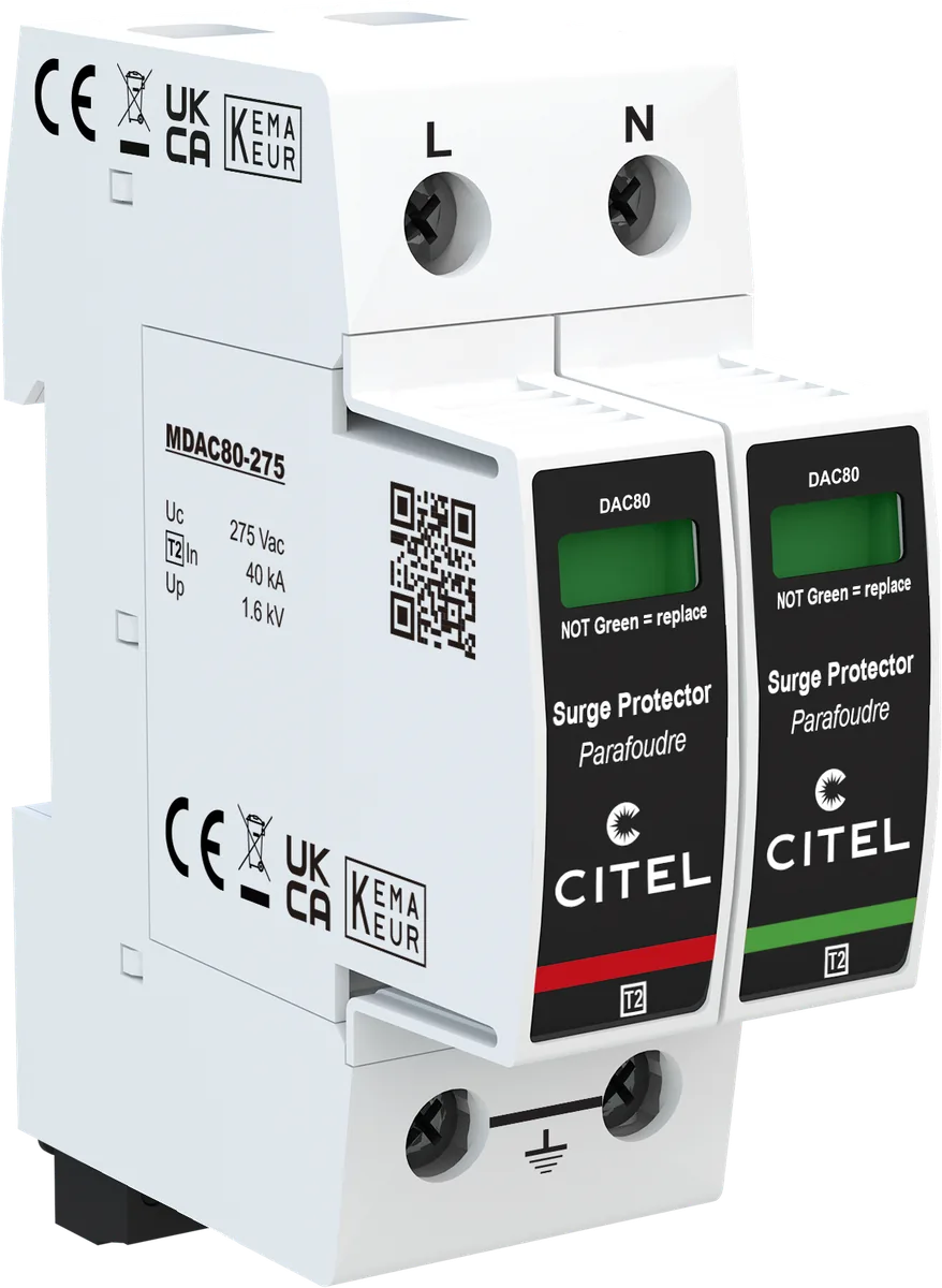Устройство защиты от импульсных перенапряжений Citel DAC80S-11-275 (821210242), тип 2, Imax 80 кА