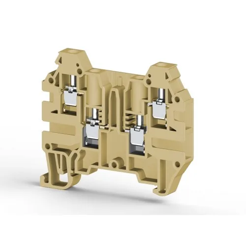 Клемма 4-х выв., с зоной размыкания, 2,5 мм.кв. бежевый KLEMSAN AVK 2.5 CF 324910